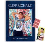 Cliff Richard Calendar 2026 A3 Calendar & Slim Diary Bundle Gift Set Present with Free Organising Stickers
