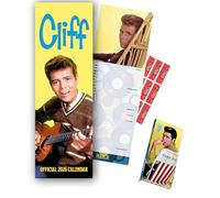 Cliff Richard Calendar 2026 Slim Wall Calendar and Pocket Diary 2026 Gift Set Bundle Present with Free Organising Stickers