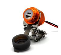 Cliff Top 36W PD USB-C and QC 3.0 Aluminium Motorcycle Handlebar USB Charger for 7/8’’ and 1’’ Handlebars - Prevents Battery Drain (Gold)