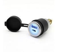 Cliff Top DIN Hella Plug to USB Charger Adapter, 28W Motorcycle USB Charger with USB-C and USB-A, Compatible with BMW, Triumph and Ducati Motorcycles