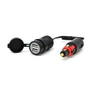 Cliff Top Din USB Charger Din USB Adapter 3.3 Amp Motorcycle Interchangeable USB Charger for Din and Cigarette sockets - Cable Extension