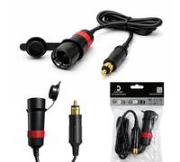 Cliff Top Hella Plug to Cigarette Lighter Adapter, 12V/24V Motorcycle Power Adapter with Solid Lock and 100 cm Cable for BMW