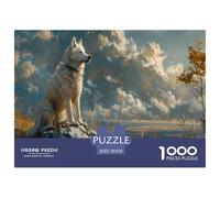 Cliff Top Lone Wolf Jigsaw Puzzles for Adults Kids Interesting Puzzles 1000 Pieces Educational Games for Adults Gifts 70x50cm/1000pcs