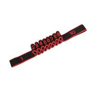 CliffofLove Fitness Resistance Band Adjustable Bands for Stretching (Black Red 10 grids)