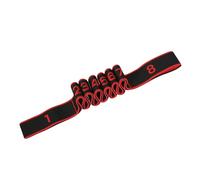 CliffofLove Fitness Resistance Band Adjustable Bands for Stretching (Black Red 8 grids)