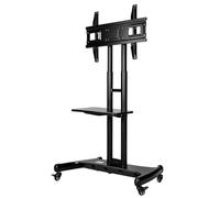 CliffofLove Mobile TV Stand with Wheels for 32 To 75 Inch LED/LCD/OLED TVs Universal Flat Curved Screens Mount with Shelf Max Load 45kg Hight Adjustable