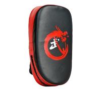 CliffofLove PU Leather Boxing Target Pads Curved Kicking Pad for MMA Muay Thai (Black Red)