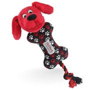 Clifford® Dog Toys - Tug of War Rope Toy for Dogs, Plush Bone, Durable Rubber Chew Toy for Training, Fetch, Pull, and Play for Large & Small Dogs, Canine Tug Toys. (Rope n Wrangler)