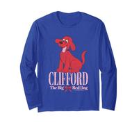 Clifford The Big Red Dog Pink Text with Bow Illustrated Book Long Sleeve T-Shirt