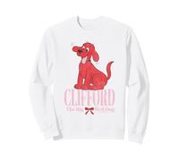 Clifford the Big Red Dog Pink Text with Bow Illustrated Book Sweatshirt