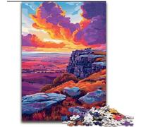 Cliffs at Sunset 1000 Piece Jigsaw Puzzles for Adults Gifts, Challenging Game And Family Play with Matching Poster And Trivia Sheet (50x75cm)