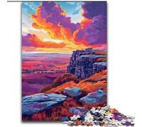 Cliffs at Sunset 1000 Piece Jigsaw Puzzles for Adults, Help The Brain Exercise Addictive Toys to Cultivate Patience Unique Challenge Game (26x38cm)