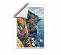 Cliffs at the Edge Coastal Unframed Wall Art Print A3 (42×29.7cm), Wall Decor for Living Room, Bedroom, Office & Home, Art Gift
