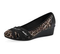 Cliffs by White Mountain Women's Bowie Pump, Tan/Leopard/Print, 7.5 Wide