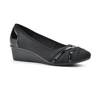 CLIFFS BY WHITE MOUNTAIN Women's Bowie Wedge, Black/Nylon, 6.5 UK