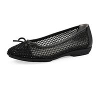 CLIFFS BY WHITE MOUNTAIN Women's Carlicia Cushioned Mesh Ballet Flat, Black/Fabric, 8.5 Wide