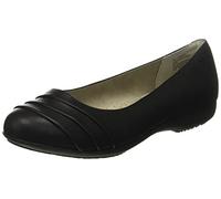 CLIFFS BY WHITE MOUNTAIN Women's Clara Ballet Flat, Black Burnished Smooth, 7.5 UK