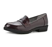 CLIFFS BY WHITE MOUNTAIN Women's Galah Penny Loafer Flat, Burgundy/Patent, 4.5 UK