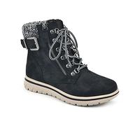 CLIFFS BY WHITE MOUNTAIN Women's Hearty Ankle Boot, Black/Fabric/Sweater, 7.5 UK