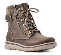 CLIFFS BY WHITE MOUNTAIN Women's Hearty Boot, Brown/Fabric/Sweater, 7 UK
