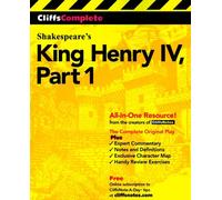CliffsComplete Shakespeare's King Henry IV, Part 1