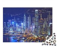 Cliffside Village Jigsaw Puzzles 1000 Pieces Recycled Material Hong Kong Skyline Adult Jigsaws Developing boy & girl‘s Intelligence Parent Child Game Activity 52x38cm/1000pcs
