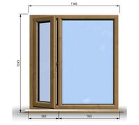 Clifton 1145mm (W) X 1245mm (H) Wooden Stormproof Window - 1/3 Left Opening Window - Toughened Safety Glass