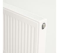 Clifton 300mm (H) x 1200mm (W) - Type 22 Radiator - Double Panel - Double Convector - White Enamel (RAL 9016) - (0.3m x 1.2m) (12" x 47") - White - 1 - 300mm (H) x 1200mm (W)