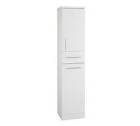 Clifton 350mm Tall Bathroom Storage Unit - Gloss White - (Impact)