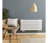 Clifton 500mm (H) X 600mm (W) - Horizontal Bathroom Towel Radiator (Chester - White)- (0.5M X 0.6M)