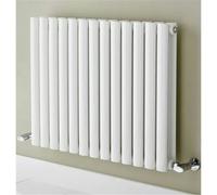 Clifton 600mm (H) x 1140mm (W) - White Horizontal Radiator (Paris) - DOUBLE Panel - (0.6m x 1.14m) - Depth 79mm - White - 1 - 600mm (H) x 1140mm (W)