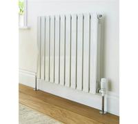 Clifton 600mm (H) x 1470mm (W) - White Horizontal Radiator (Berlin) - DOUBLE Panel - (0.6m x 1.47m) - Depth 70mm - White - 1 - 600mm (H) x 1470mm (W)