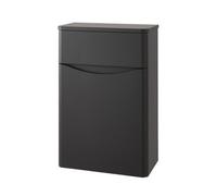 Clifton Bathroom Back To Wall Wc Toilet Unit 500mm Wide - Matt Graphite- (Arch)