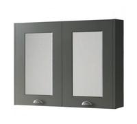 Clifton Bathroom Mirror Cabinet 800mm Wide - Matt Grey - (Aberdeen)