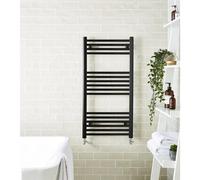 Clifton Black Bathroom Towel Rail Vertical 22mm 1000mm (H) x 500mm (W) Clifton Black