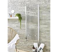 Clifton Chrome Bathroom Towel Rail Vertical 22mm 1000mm (H) x 500mm (W) in Silver Clifton Silver