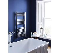 Clifton Chrome Bathroom Towel Rail Vertical 25mm 1200mm (H) x 500mm (W) in Silver Clifton Silver