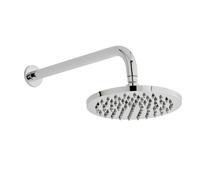 Clifton Deluge Round Fixed Overhead Shower Drencher & Shower Arm in Metallic Silver Clifton Metallic Silver