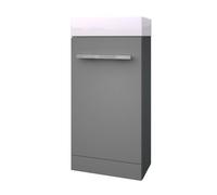 Clifton Grey Gloss Bathroom Standing Cloakroom Unit with Basin 400mm Wide Clifton Grey