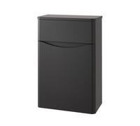 Clifton Matt Graphite Bathroom Back to Wall WC Toilet Unit 500mm Wide in Dark Grey Clifton Dark Grey