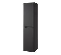 Clifton Matt Graphite Wall Hung 2 Door Tall Storage Unit 35cm Wide x 33cm Deep in Dark Grey | Size: 35 cm Wide x 33 cm Deep Clifton Dark Grey 35 cm Wide x 33 cm Deep