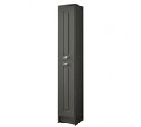 Clifton Matt Grey Bathroom Standing 2-Door Side Tall Unit 300mm Wide in Charcoal Clifton Charcoal