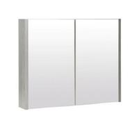Clifton Mirror Bathroom Cabinet 800mm Wide - Silver Oak