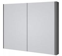 Clifton Mirror Bathroom Cabinet 800mm Wide - Storm Grey Gloss - (Urban)