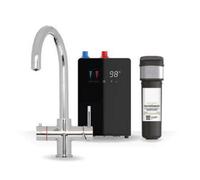 Clifton Premium Chrome 3 In 1 Swan Tap With Digital Tank And Water Filter