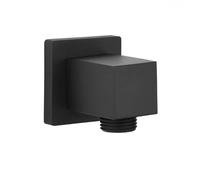 Clifton Shower Square Outlet Elbow Matt Black Clifton Black
