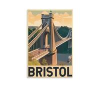 Clifton Suspension Bridge England Vintage Travel Posters 08x12inch(20x30cm) Canvas Print for Living Room, Bedroom, Dorm, Home, Office Wall Decoration