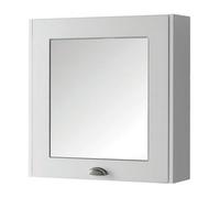 Clifton White Bathroom Mirror Cabinet 60cm Wide Clifton White