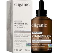 Cliganic 100% Pure Vitamin E Oil for Skin, Hair & Face - 60,000 IU, Non-GMO Verified | Natural D-Alpha Tocopherol