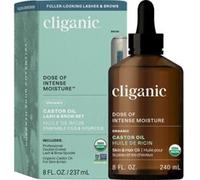 Cliganic Organic Castor Oil, 100% Pure (240ml with Eyelash Kit) - For Hair, Lash, Brows & Skin | Natural Cold Pressed Unrefined Hexane-Free | DIY Carrier Oil | Cliganic 90 Days Warranty